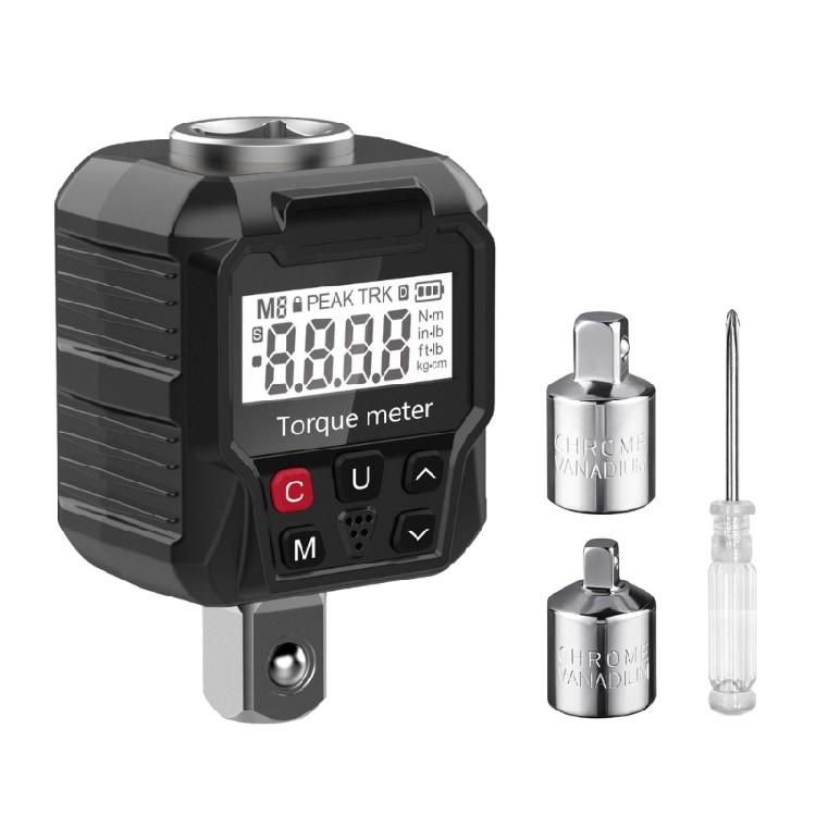 Digital Torque Meter for Ratchet Wrenches, 1/2Inch Drive, High Precisions, 2 Mode, 4 Unit, Data Storage, LED & Audios Prompt, Backlit