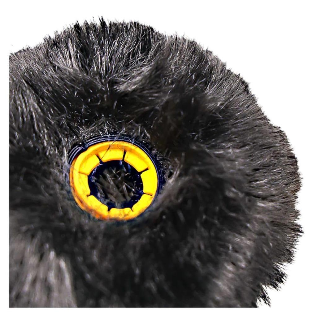 Deity W02 Deluxe Short Hair Windshield for 2S 3S with Internal Rubber Withstands Wind Speeds up to 15 S-Mic Gasket, Km/Hour (Black)