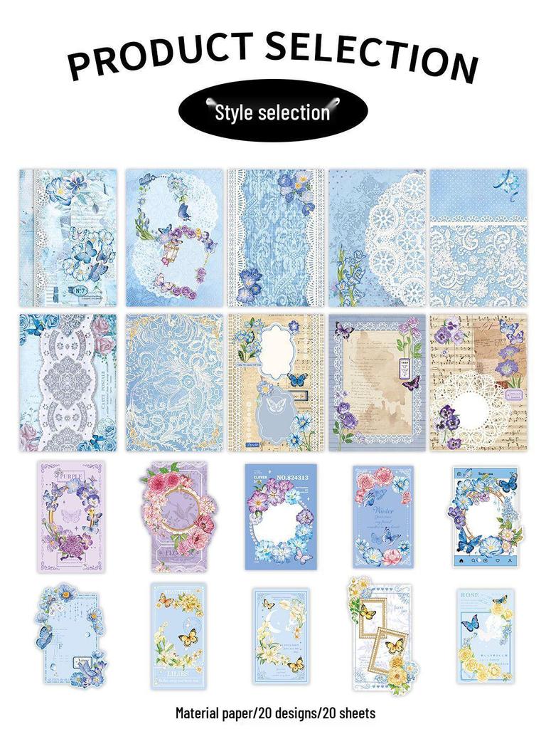 Happy Ribbon Lace Ita Bag: Red Paper Background, Beauty Stickers & Punch Board