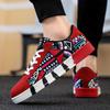 High quality Red Vulcanized Shoes For Men Unisex Casual Sneakers 46 Size Fashion Graffiti Flat Sneakers Men Skateboard Shoes
