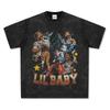 Hip Hop Hooded Sweater, Long Sleeve T-Shirt Babe Crew Neck Lil B Vintage Aby Print Short Sleeve Lil Street Tide