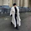 Casual Faux Fur Long Women Coat Urban Full Sleeve Lapel Pocket Thicken Female Streetwear Autumn Winter Lady Outwear