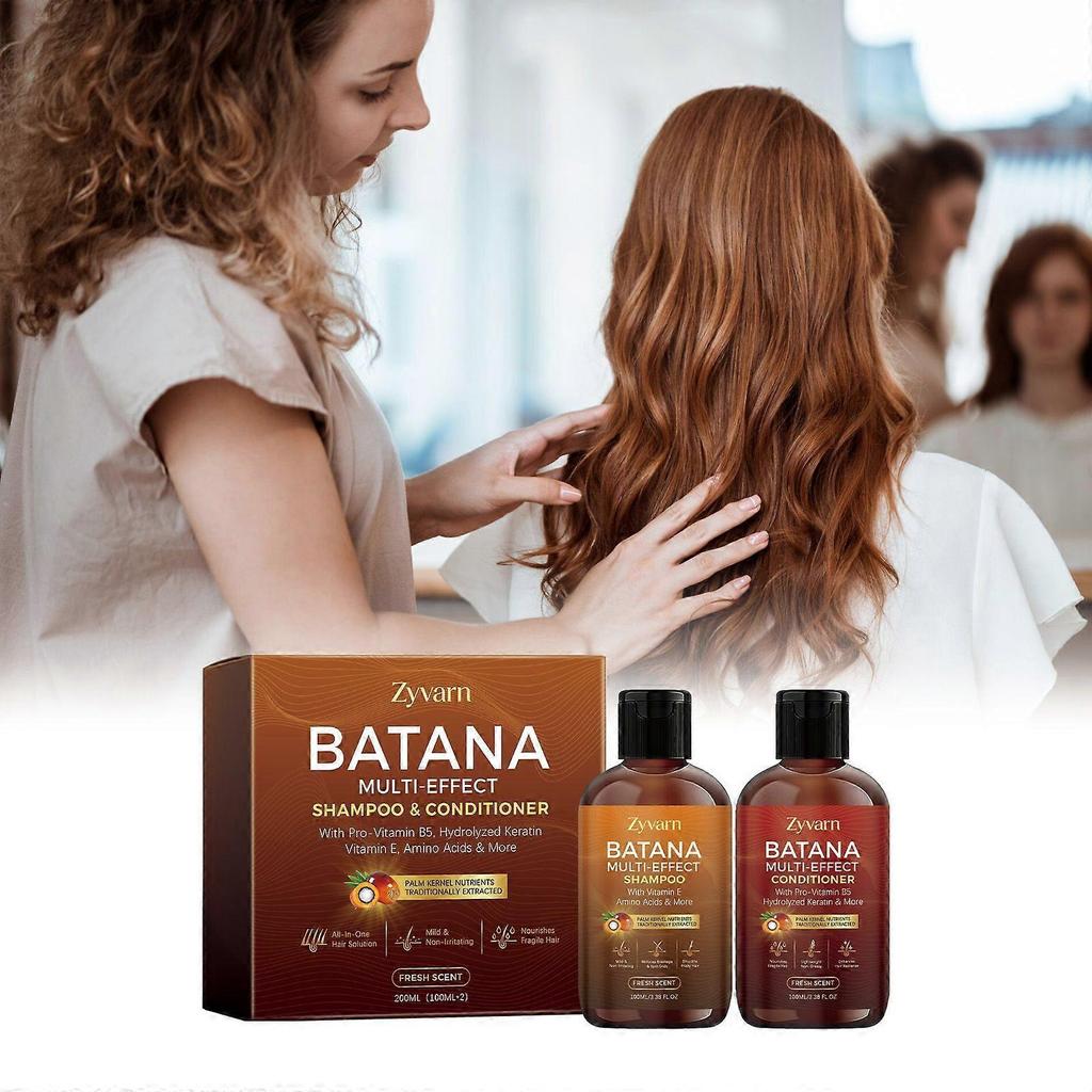Zyvarn Batadano Gentle Hair Care Set - Gentle Treatment For Dry And Frizzy Hair, Resulting In Smooth And Shiny Hair For Daily Use.