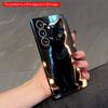 2DFlat Samsung Phone Case Glowing Black Kitten In Neon Light Applicable To Galaxy S23 S24 S25ULTRA S26 A12 A14 A15 A16 A54 A55