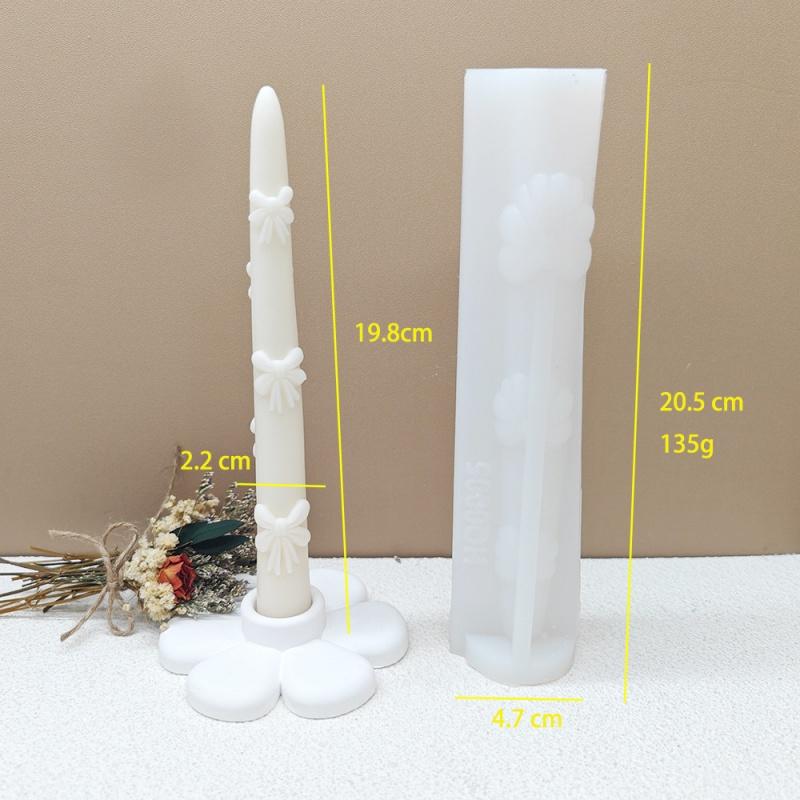 DIY Snake shaped Rose Long Rod Cylindrical Candle Mold Handmade New Pattern Relief Cement Gypsum Mold Used for Home Decoration