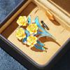 SKEDS Vintage Exquisite Flower Enamel Brooch Pin For Women Girls Fashion Elegant Floral Drip Oil Plant Accesssories Corsages