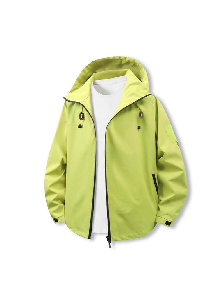 Unisex Winddichte Wasserdichte Kapuzen-Outdoorjacke: Trendig & Vielseitig für Frühling und Herbst