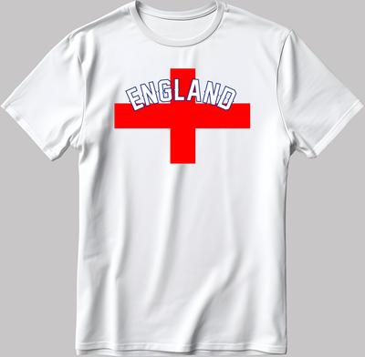 ENGLAND Flagge Schwarz-Weiß Herren- / Damen-T-Shirt Q110