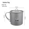 Pure Titanium Travel Mug with Lid and Folding Handle - Perfect for Coffee, Tea, or Water on Camping Trips