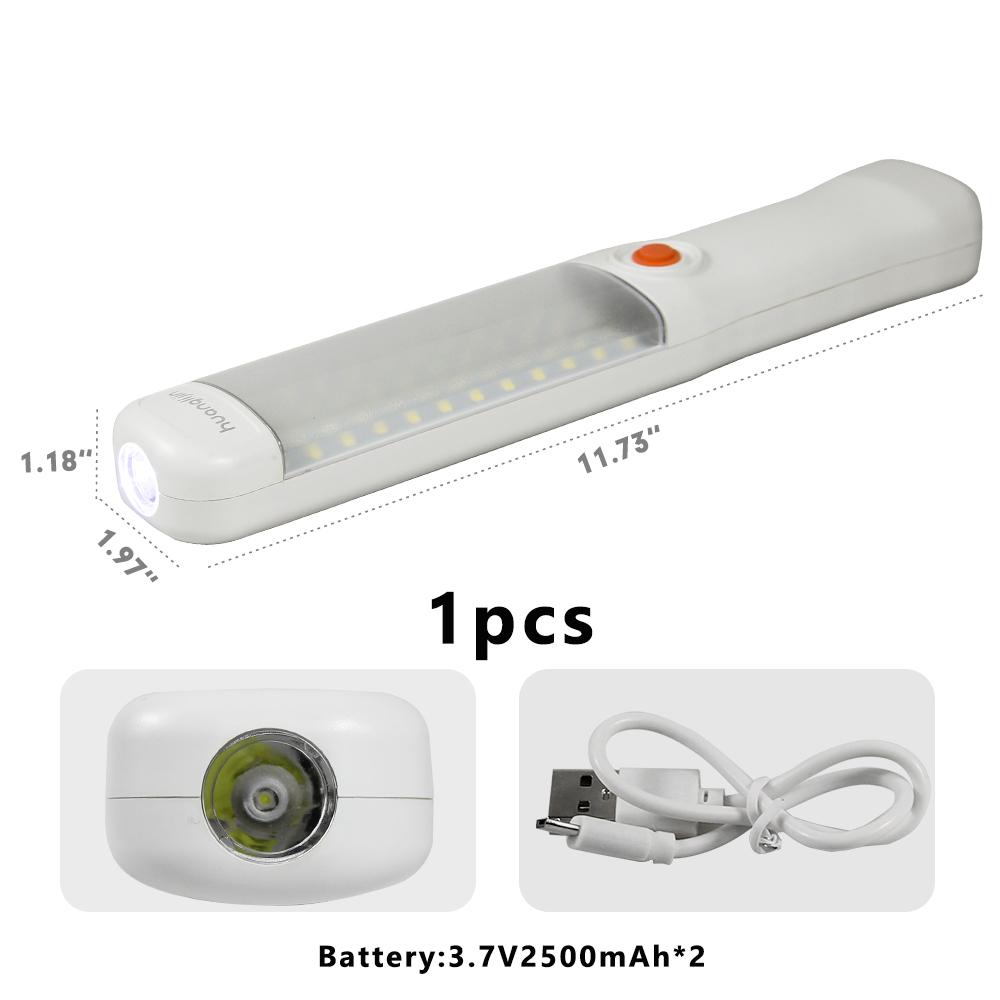 Handheld LED Emergency Light Camping Lamp Magnetic Hook USB Rechargeable Tent Light for Power Outage Hiking with SOS Mode