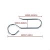 62KD Lightweight Metal S Hooks for Curtain Mounting Convenient Hooks for Curtain Hangings Track Drapery Hook Pin Hangers