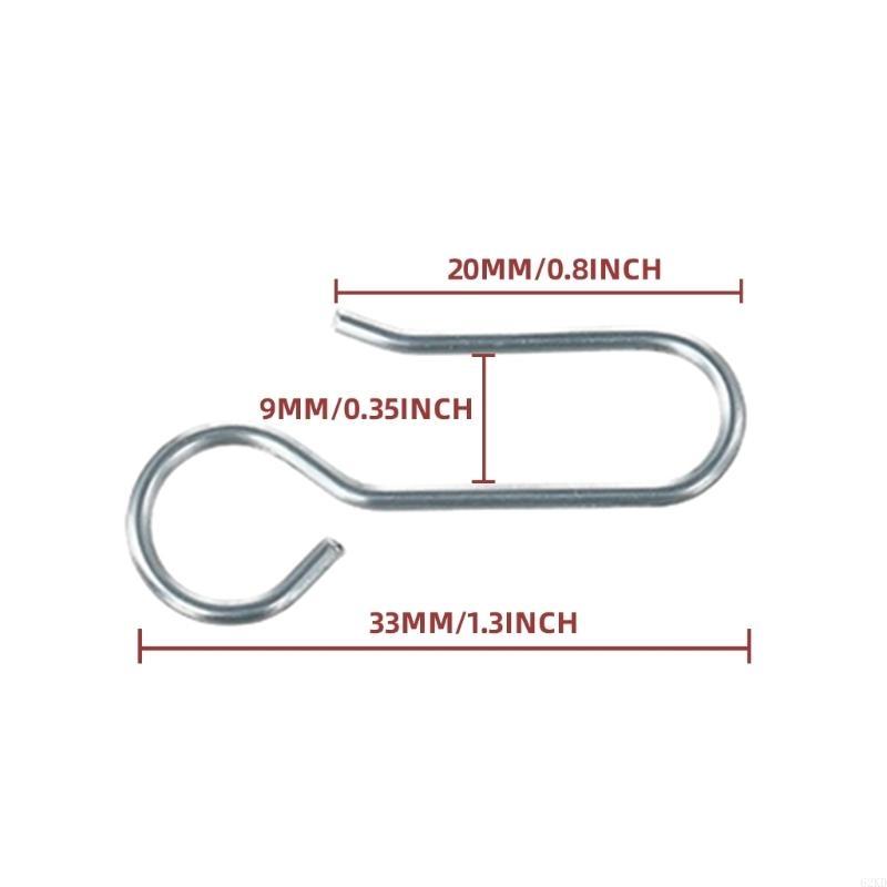 62KD Lightweight Metal S Hooks for Curtain Mounting Convenient Hooks for Curtain Hangings Track Drapery Hook Pin Hangers