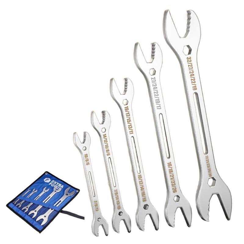 

5Pcs Multifunctional Double End Open End Wrench Torque Wrench Hardware Tool For Screws Multipurpose Hand Tool 1