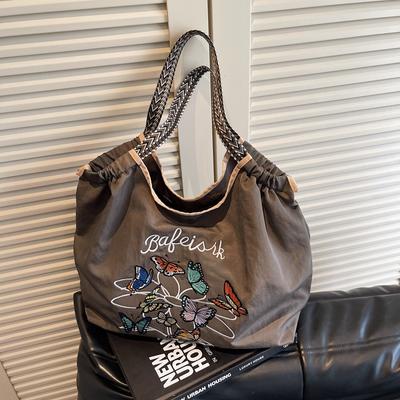 Damentasche neue Nylon-Stickerei-Tasche modische tragbare Schulter-Einkaufstasche mit großem Fassungsvermögen