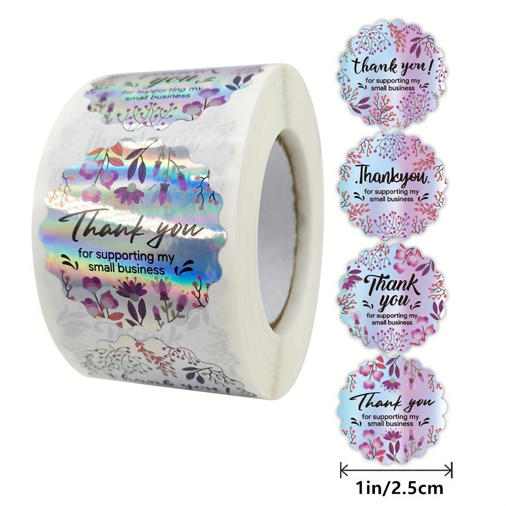 

Rainbow Laser Thank You Purchase Business Decoration Adhesive Stickers Labels A
