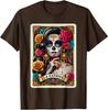 La Catrina Tarot Card Day of The Dead Dia De Los Muertos T-Shirt