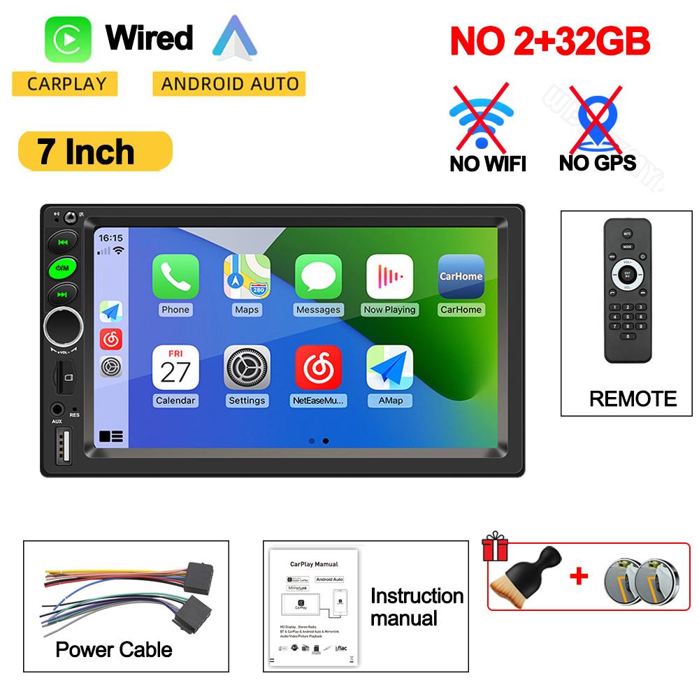 2 Din car radio Android 13 Car Radio 64G Autoradio 7/9/10 inch Universal androidGPS BT Central Multimedia Smart car systems