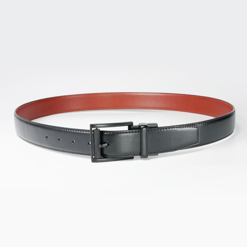 

Мужской ремень с вращающейся пряжкой из коровьей кожи для людей среднего возраста и молодежи, универсальный ремень 130cm