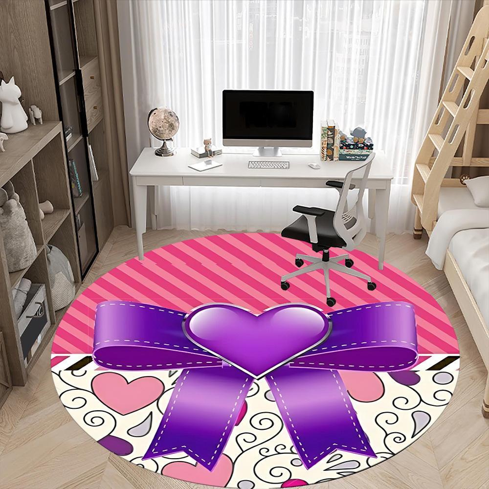 1pc Heart Bow Carpet for Office, Non-slip, Soft and Durable Office Rug, Perfect for Office Yy260128089