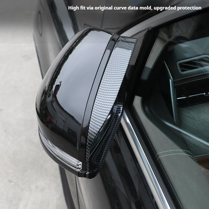 For GWM Tank 500 Hi4-T Car Rearview Mirror Rain Visor ABS Plastic Rain Eyebrow Decorative Frame Rain and Fog Proof Accessories