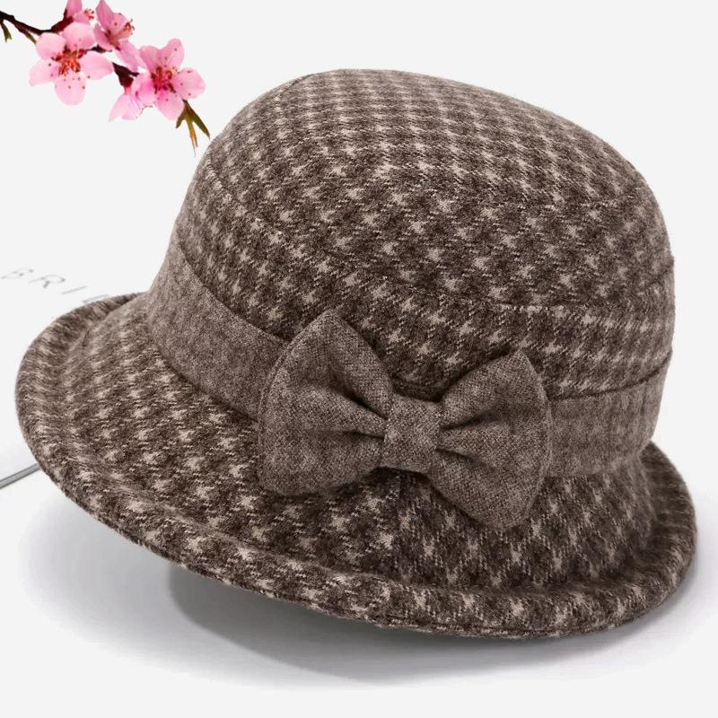 Chapeau de pêcheur d'automne et d'hiver pour femmes de tous âges - Style Fedora chaud