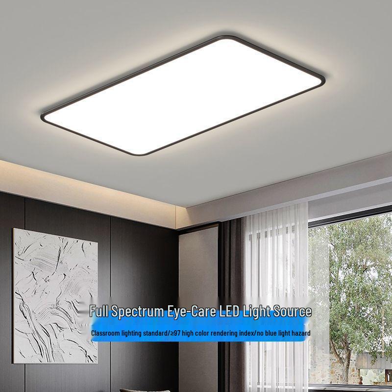Ultra-Thin Minimalist High-Brightness Modern Ceiling Light Set with Anti-Blue Light for Bedroom and Guest Room