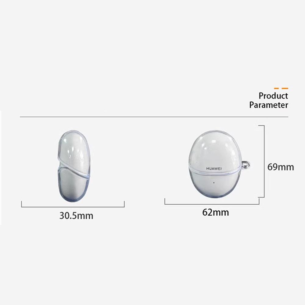Pro Huawei FreeBuds 6 TPU Průhledné pouzdro Bezdrátová sluchátka Ochranný kryt s přezkou proti ztrátě