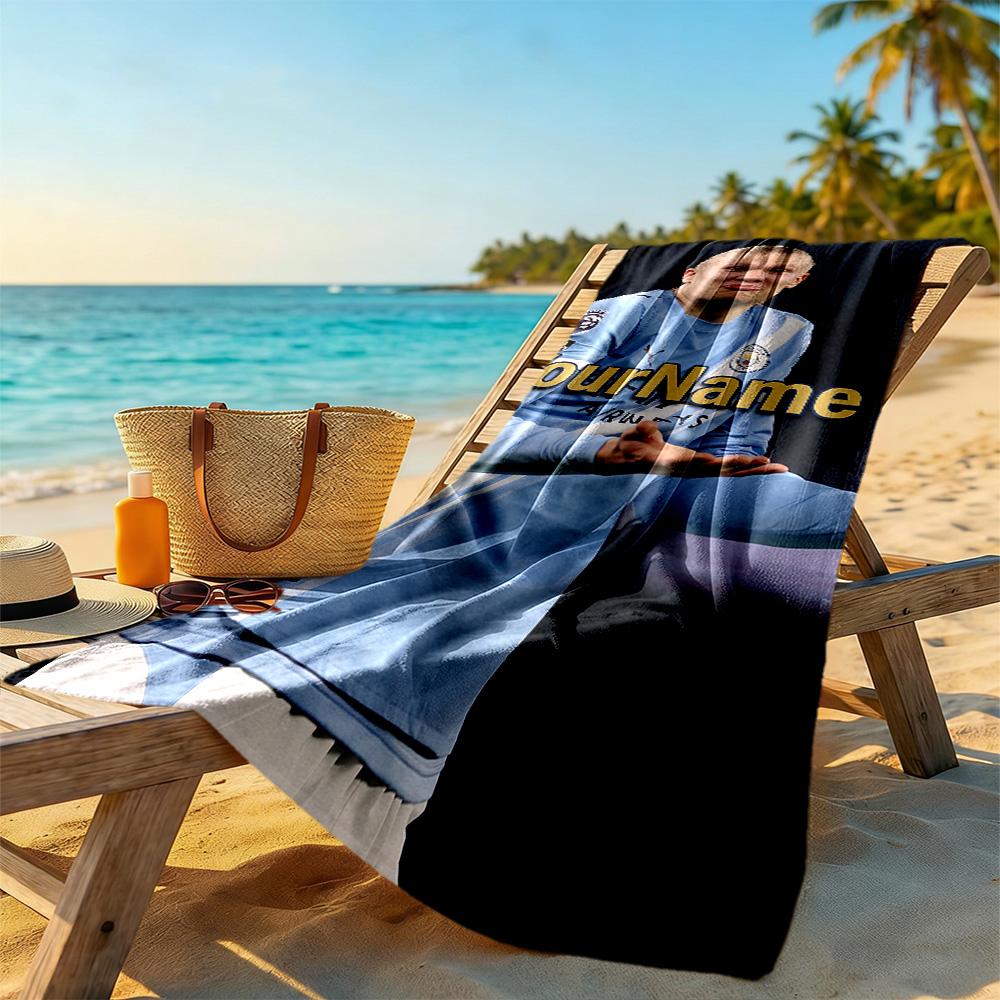 Haaland Customize Your Name Beach Towel Super Soft Microfiber Quickdry Fabric