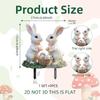 Easter Rabbit Garden Stake Acrylic Rabbit Sign Realistic Animal Figurine Suitable for Outdoor Decoration and Flower Beds