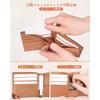 [Tsuchiya] Wallet Men's Bifold, Tochigi Leather, Genuine Leather, Foldable, Hidden Pocket, Coin Purse, Orange (Brown), 9 x 11 x 2 cm