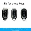 Carbon Fiber Car Key Case Cover For Hyundai I30 Ix35 Kona Encino Solaris Azera Grandeur Ig Accent Santa Fe Palisade 3/4/5 Button