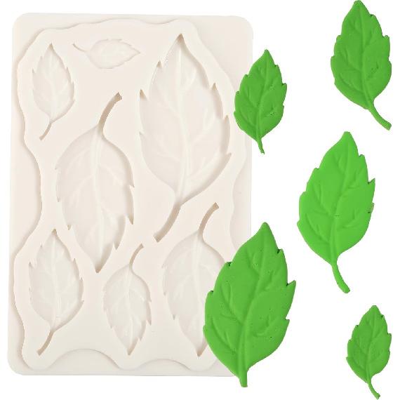 1 Pcs Turtle Leaf Silicone Mold, Hawaiian Style Cake Decoration Fondant Mold, Reble Leaf Chocolate Mold for Cupcake Topping Candy Sugar Craft Flower