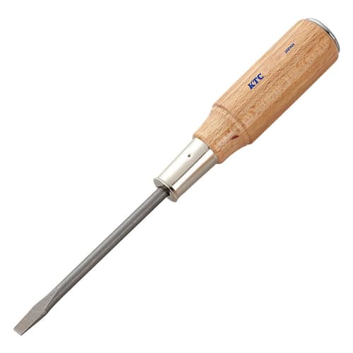 

Kyoto Tool (KTC) Wooden Handle Screwdriver, Flathead, Penetrating Type, MD-150