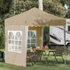 Pop Up Party Tent 195 X 195 X 245 Cm Cream Oxford Fabric