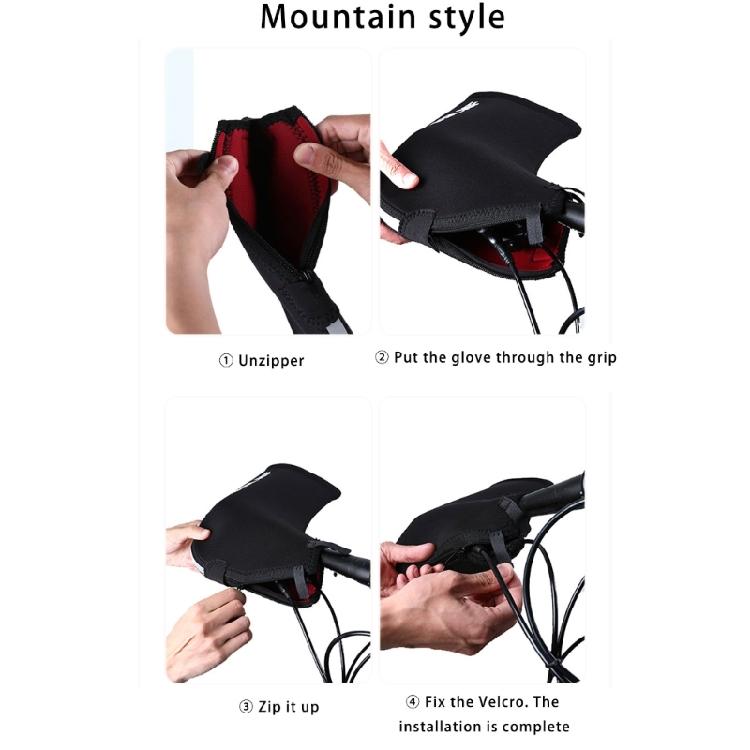 2 Stück Winter Fahrradhandschuhe Lenkerabdeckung Handschuhe für Mountainbike Kaltwetter Thermals Fahrradlenker Handschuhe