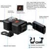 Motorcycle Electric Car USB Mobile Phone Charging Waterproof Switch Integrated Handle Bar Rearview Mirror, 9-32V