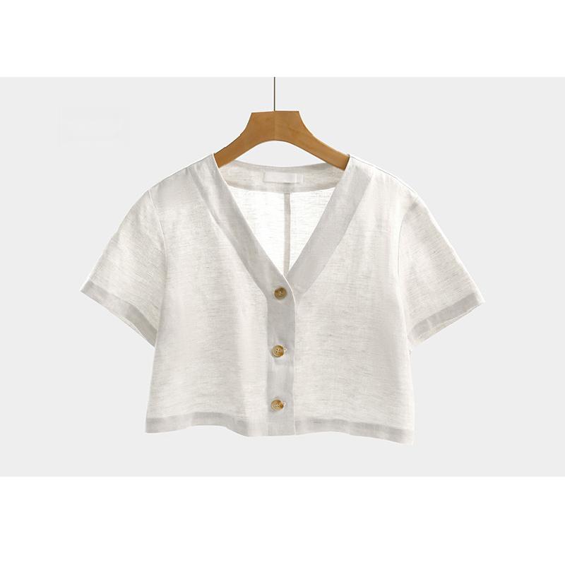 2026 Summer New Fashionable Design Short-Sleeve Top for Women, Cool V-Neck Shirt