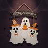 Cartoon Halloween Ghost Door Sign Wooden Door Hanging Haunted House Hanging Door Plate  Farmhouse