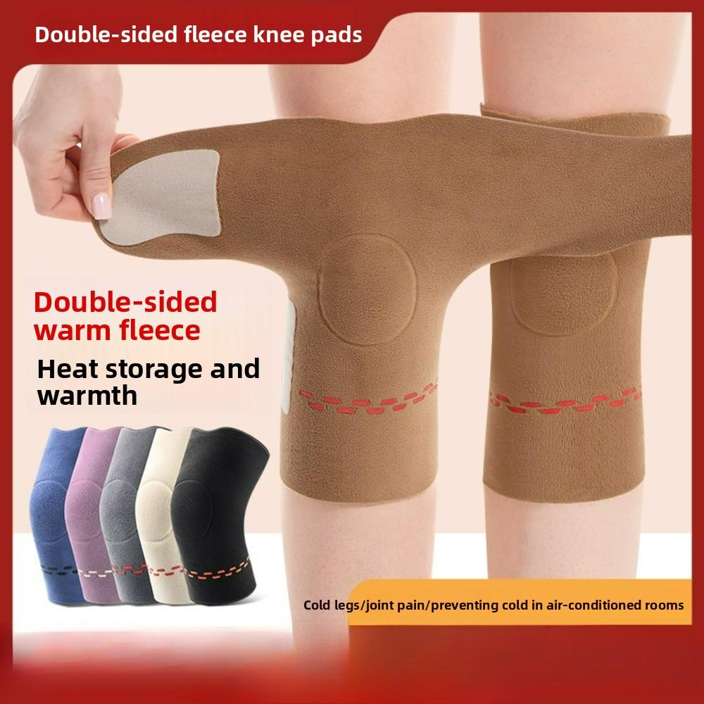 Winter andAutumn Cold-Proof Warm Knee Pads Double-Sided Fleece Legs Warmers Ideal For Old Cold Legs Thickened Heat-Retaining Knee Ergonomic Support