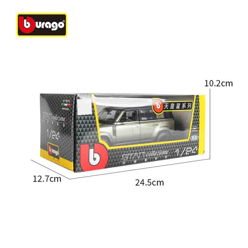 Bburago 1:24 2022 Land Rover Defender 110 Die Dasting Alloy Car Model Art Deco Collection Toy Gift Factory Authorization