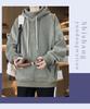 Men's 2025 Style Double-Sided Fleece Hoodie, Thickened Inner Layer, Solid Color, Trendy Winter Outerwear for Teens with Hood