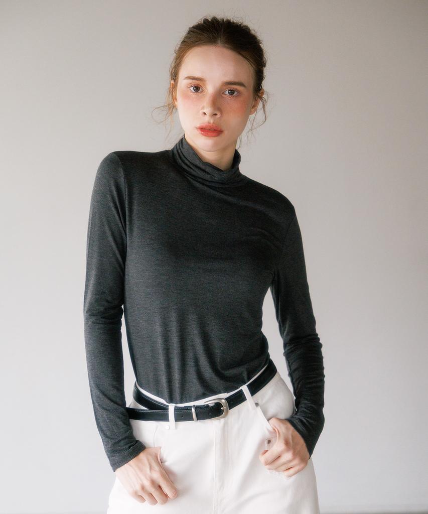 HYFVE Basic Silky Turtleneck T-Shirt