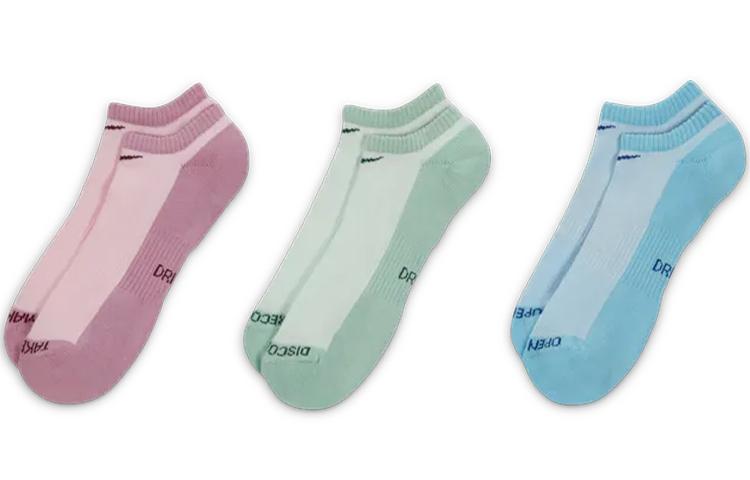 Nike Ankle Socks Unisex Pink/Green/Blue DQ7711-902 S