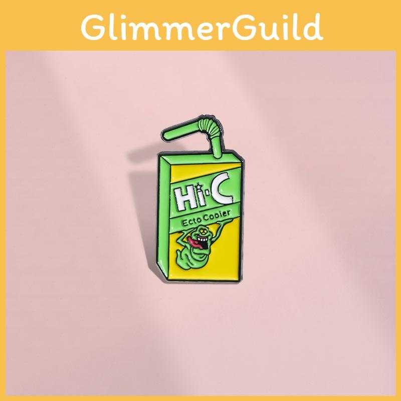 Unique Alloy Cartoon Character Brooch With Colorful Juicy Beverage Aesthetic