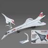 1/168 Alloy Concorde Supersonic Medium Range Airplane Model Metal Civil Passenger Transport Aircraft Model Sound Light Kids Gift
