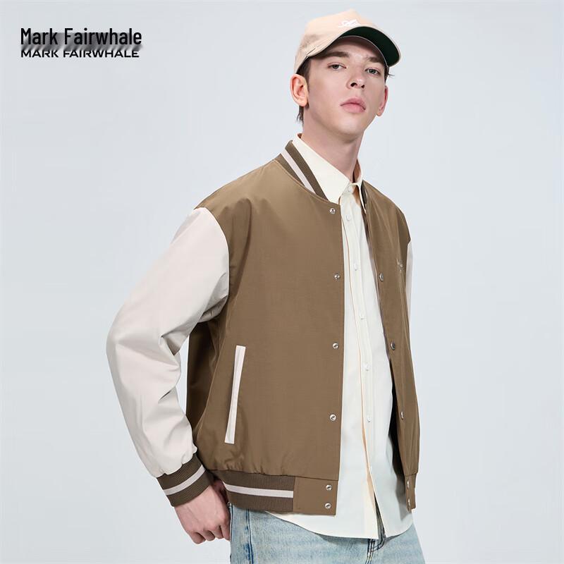 

Mark Fairwhale Men s Casual Baseball Collar Jacket L