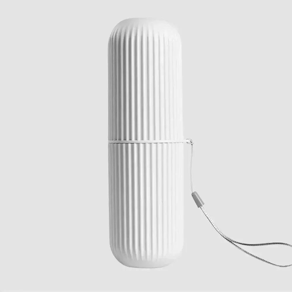 New Simple Vertical Stripe Wash Cup Portable Toothbrush and Toothpaste Storage Box Home Bathroom Accessory Mouthwash Cup Storage