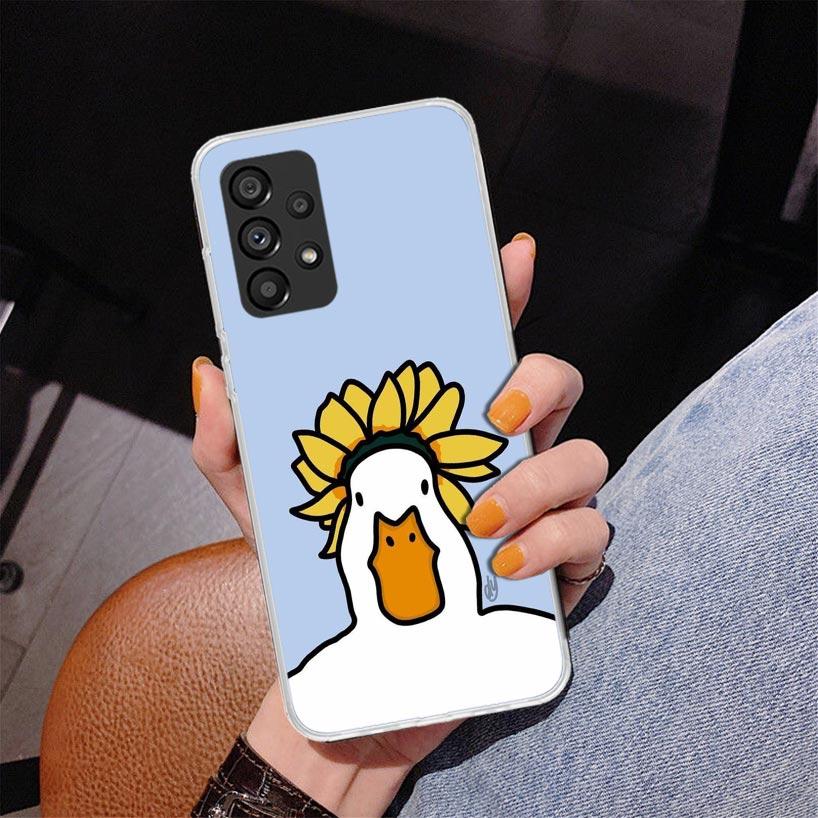 Cartoon Cute Goose Game Phnoe Case for Samsung Galaxy A17 A37 A57 A16 A26 A36 A56 A15 A14 A13 A55 A54 A53 A35 A34 A33 A25 A24 A2