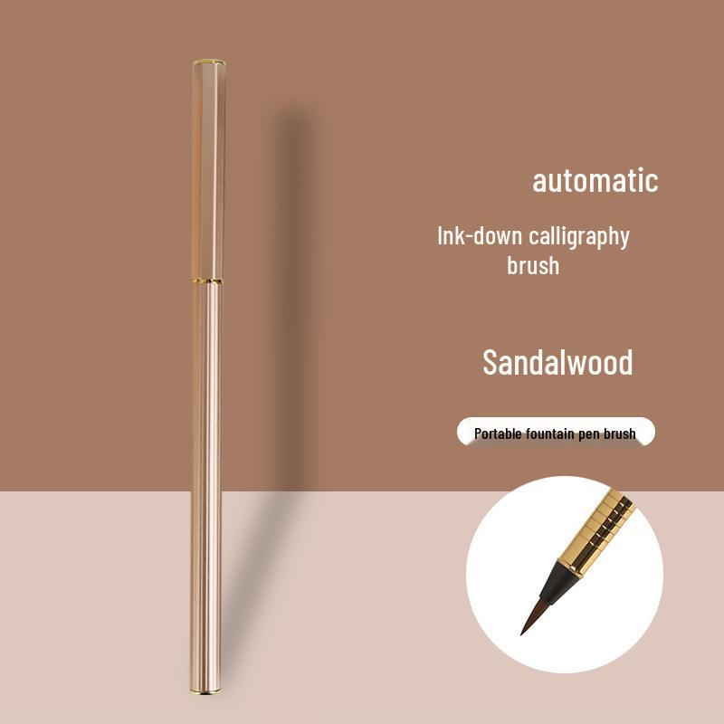 Morandi-Stil Tragbarer Füllfederhalter für Kalligraphie, Weicher Pinsel, Nachfüllbare Tinte, Feine Spitze, Perfekt für Kleine Regelschrift und Sutra-Abschrift.