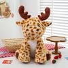 Cute Elk Doll Plush Toy Girl Birthday Gift Cartoon Sika Deer Doll Pillow Doll